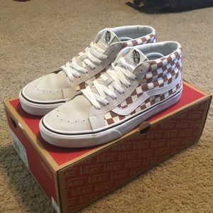 New Vans sk8 mid old skool checkered 10.5